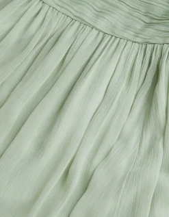 Ellay Cross Back Chiffon Prom Dress Green