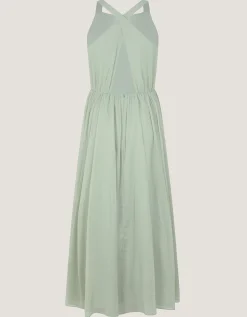 Ellay Cross Back Chiffon Prom Dress Green