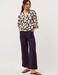 Ellison Floral Print Shirt Blue