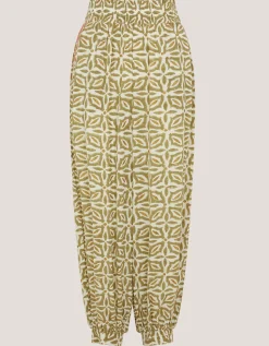 Elma Print Balloon Trousers Green