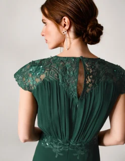 Elodie Lace Chiffon Bridesmaid Dress Green