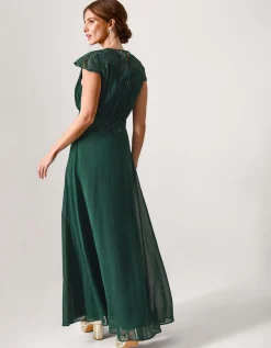 Elodie Lace Chiffon Bridesmaid Dress Green