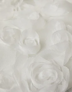 Eloise Appliqué Rose Dress Ivory
