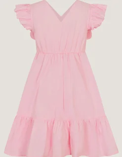 Embroidered Butterfly Bodice Dress Pink