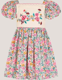 Embroidered Floral Dress Multi