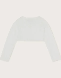 Emilia Lace Scallop Cardigan Ivory