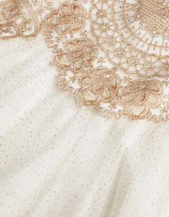 Estella Lace Bodice Dress Gold