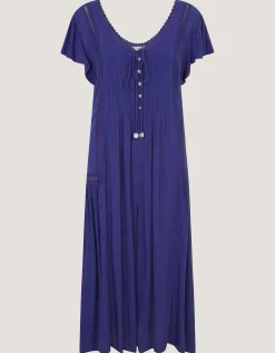 Eva Lace Culotte Jumpsuit Blue