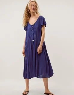 Eva Lace Culotte Jumpsuit Blue