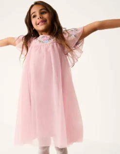 Evita Floral Embroidered Swing Dress