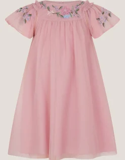 Evita Floral Embroidered Swing Dress