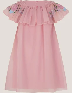 Evita Floral Embroidered Swing Dress