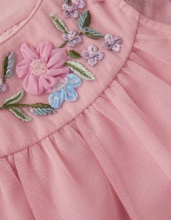 Evita Floral Embroidered Swing Dress