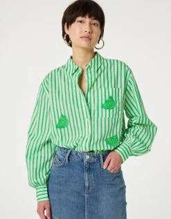 Fabienne Chapot Alex Lime Stripe Shirt Green