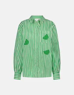 Fabienne Chapot Alex Lime Stripe Shirt Green