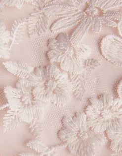 Felicity Embroidered Mesh Cardigan Pink