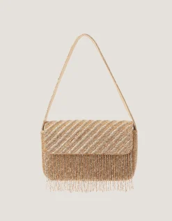 Fern Beaded Tassel Shoulder Bag