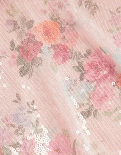 Fern Floral Sequin Party Dress Multi