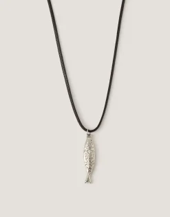 Fish Pendant Cord Necklace