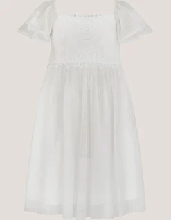 Floella Floral Lace Maxi Dress Ivory