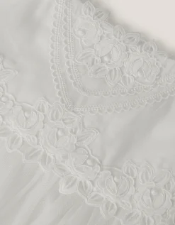 Floella Floral Lace Maxi Dress Ivory