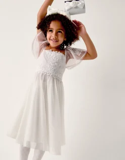Floella Floral Lace Maxi Dress Ivory