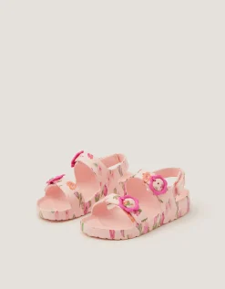 Floral EVA Buckle Sandals Ivory