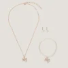 Floral Pearl Bow Jewellery Set