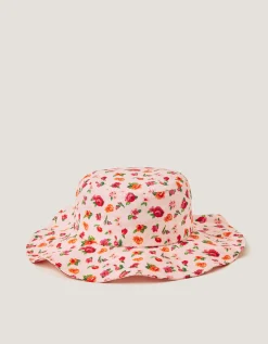 Floral Print Bow Bucket Hat Multi