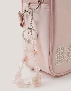 Flower Bead Bag Charm