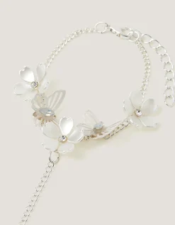 Flower Butterfly Ring & Hand Chain