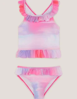 Frilly Ombré Tankini Set Pink