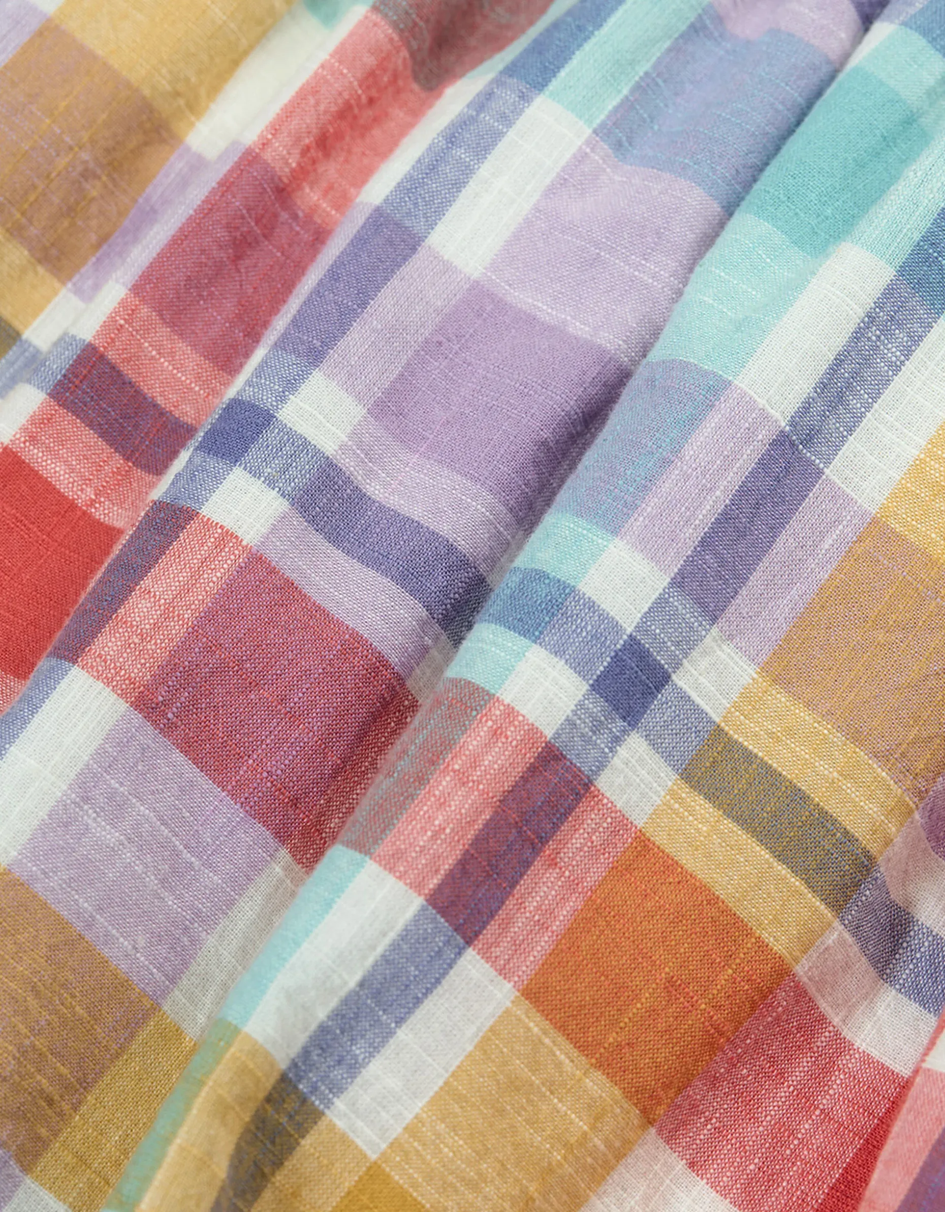 Frugi Hyacinth Check Print Dress Multi