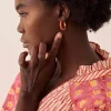 Gas Bijoux Enamel Gold-Plated Hoop Earrings