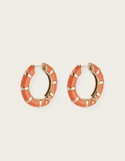 Gas Bijoux Enamel Gold-Plated Hoop Earrings