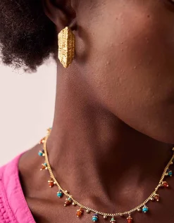 Gas Bijoux Gold-Plated Gemstone Vert & Pink Quartz Necklace