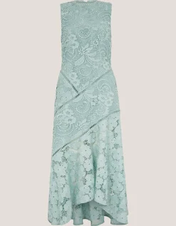 Gianna Sleeveless Lace Midi Dress Green