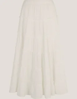 Ginny Tiered Maxi Skirt Ivory