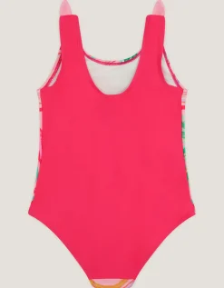 Giraffe Print Swimsuit Orange