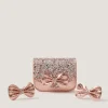 Glitter Bow Bag & Hair Clips Set