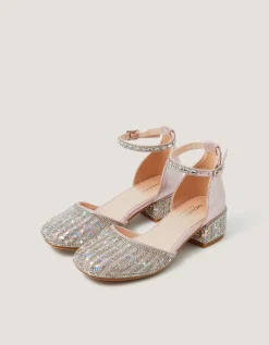 Glitter Confetti Two Part Heels Pink