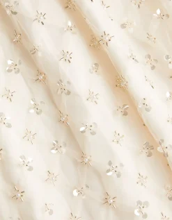 Gracie Pearl Embellished Skirt White