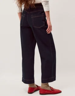 Hallie Regular Cropped Wide Leg Jeans Blue