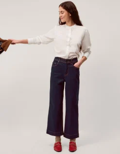 Hallie Regular Cropped Wide Leg Jeans Blue