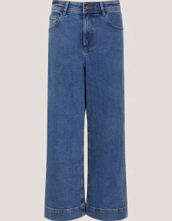 Hallie Regular Crop Wide Leg Jeans Blue