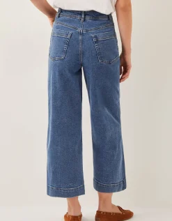 Hallie Regular Crop Wide Leg Jeans Blue