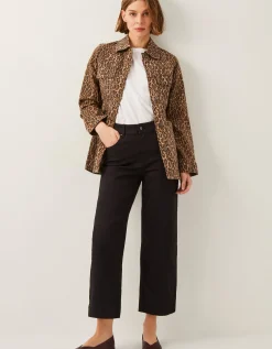 Hallie Regular Crop Wide Leg Jeans Black