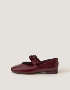 Hari Bow Mary Jane Ballet Flats Red