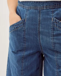 Harper Short Wide Leg Jeans Blue