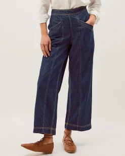 Harper Short Wide Leg Jeans Blue
